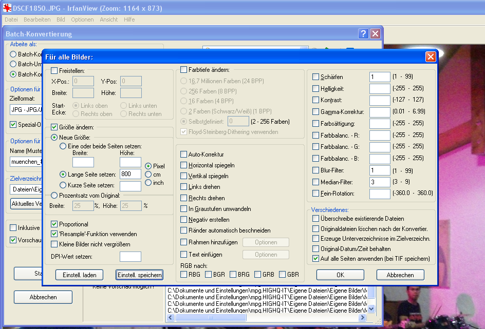 Bilder Mit Irfanview Bearbeiten Batch Resize Panschk De